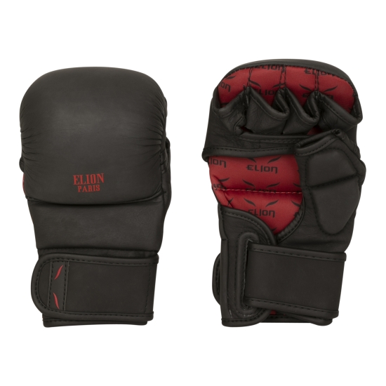 Gants MMA ELION Sparring - Mat-Black  CUIR